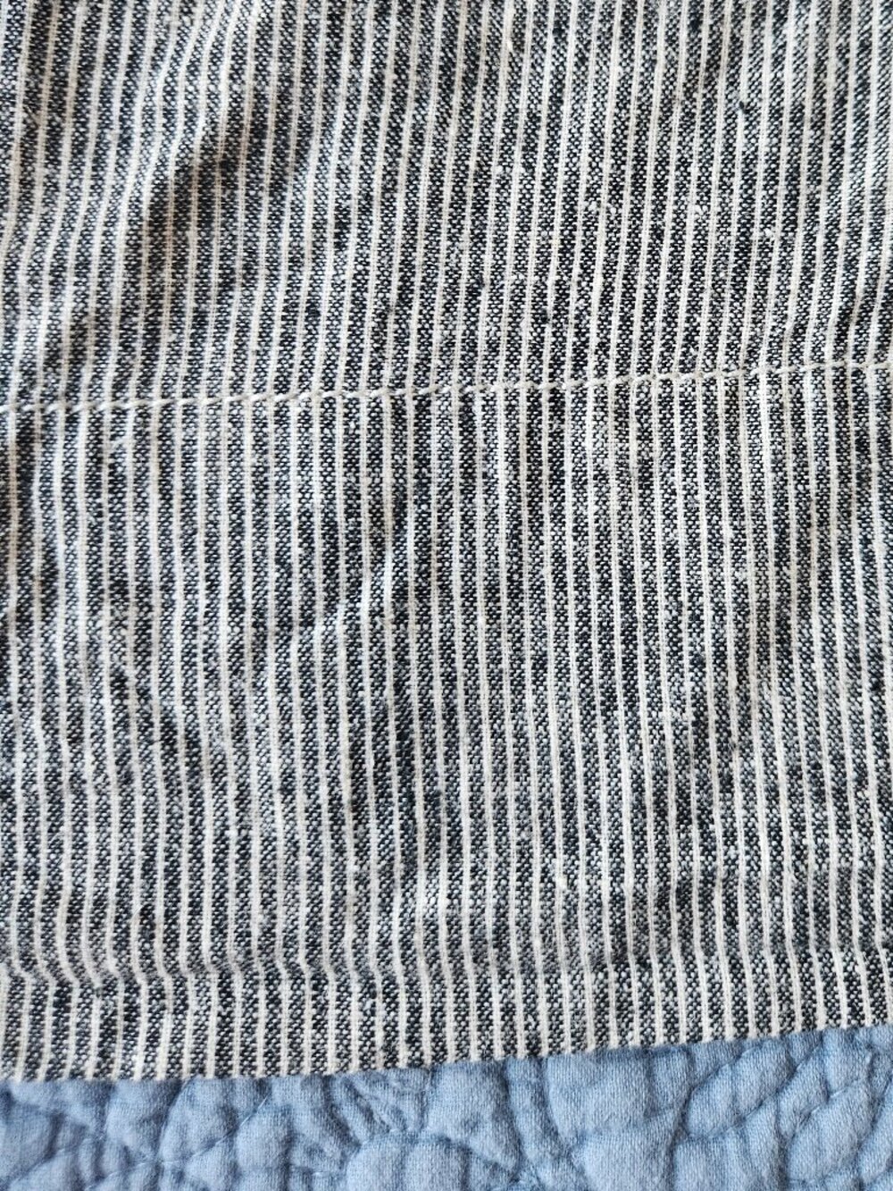 Eileen Fisher Hemp Cotton Micro-striped Skirt Womens L with pockets - Picture 3 of 4